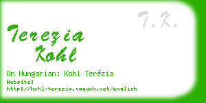 terezia kohl business card