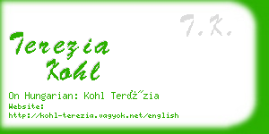 terezia kohl business card